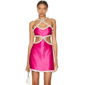 PatBo Pearl And Rhinestone Mini Dress